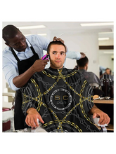 Load image into Gallery viewer, SC Stylecraft Waterproof Barber/Stylist Cape in Black Chain Design