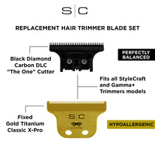 Load image into Gallery viewer, StyleCraft Trimmer Blade Set - Gold X-Pro CLASSIC Blade with THE ONE DLC Deep Tooth Cutter