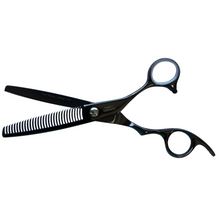Load image into Gallery viewer, Gamma+ Premium Line Black Titanium 5.75" Thinner Hairdressing Scissors
