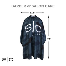 Load image into Gallery viewer, StyleCraft Waterproof Barber/Stylist Cape - Black Camo