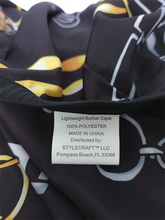 Load image into Gallery viewer, SC Stylecraft Waterproof Barber/Stylist Cape in Black Chain Design