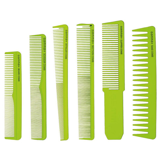 NEW Gamma+ 6pcs Comb Set with Storage Case - Available in 3 Colours