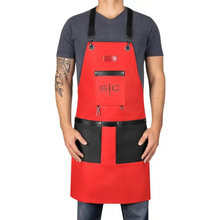 Load image into Gallery viewer, Gamma+ x StyleCraft Heavy Duty Barber Apron - Red