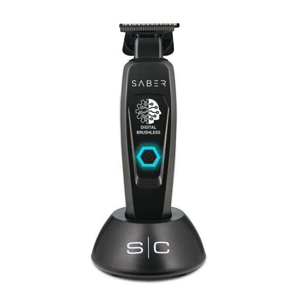 StyleCraft Saber Digital Brushless Motor Metal Trimmer - Black