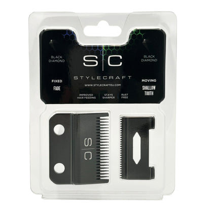 StyleCraft Clipper Blade Set - DLC Fixed Fade Blade with Shallow Tooth Cutter
