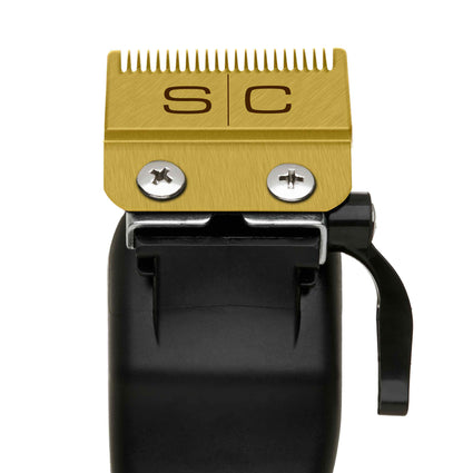 StyleCraft Clipper Blade Set - Gold Fixed Fade Blade with Slim Deep Tooth Cutter