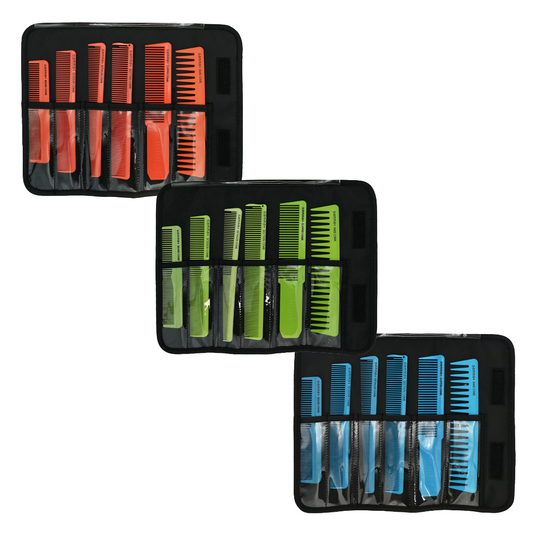 NEW Gamma+ 6pcs Comb Set with Storage Case - Available in 3 Colours