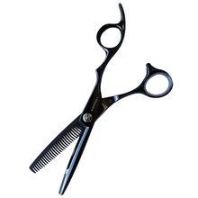 Load image into Gallery viewer, Gamma+ Premium Line Black Titanium 5.75&quot; Thinner Hairdressing Scissors
