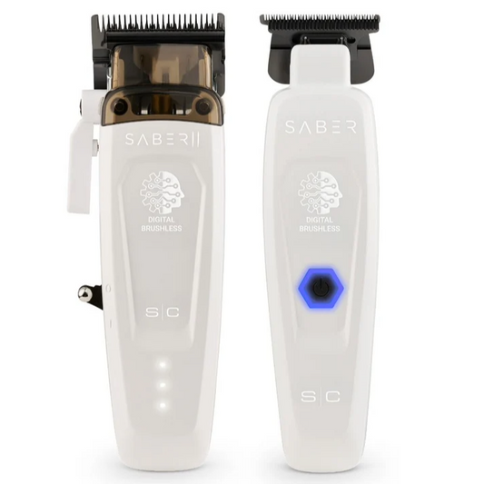 NEW StyleCraft Saber 2.0 Clipper & Trimmer Combo - White