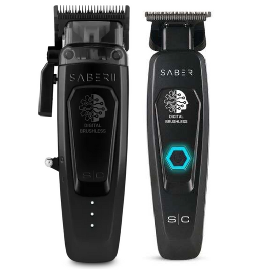 NEW StyleCraft Saber 2.0 Clipper & Trimmer Combo - Black