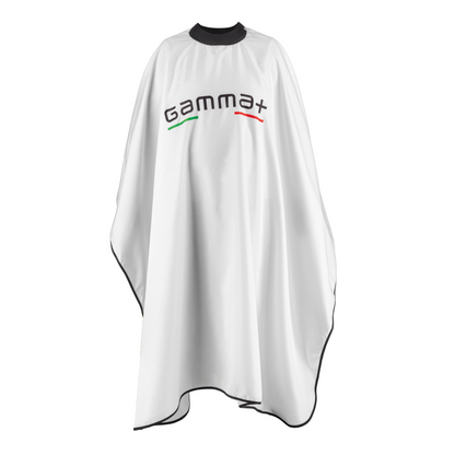 Gamma+ White Cutting Cape with Silicone Collar