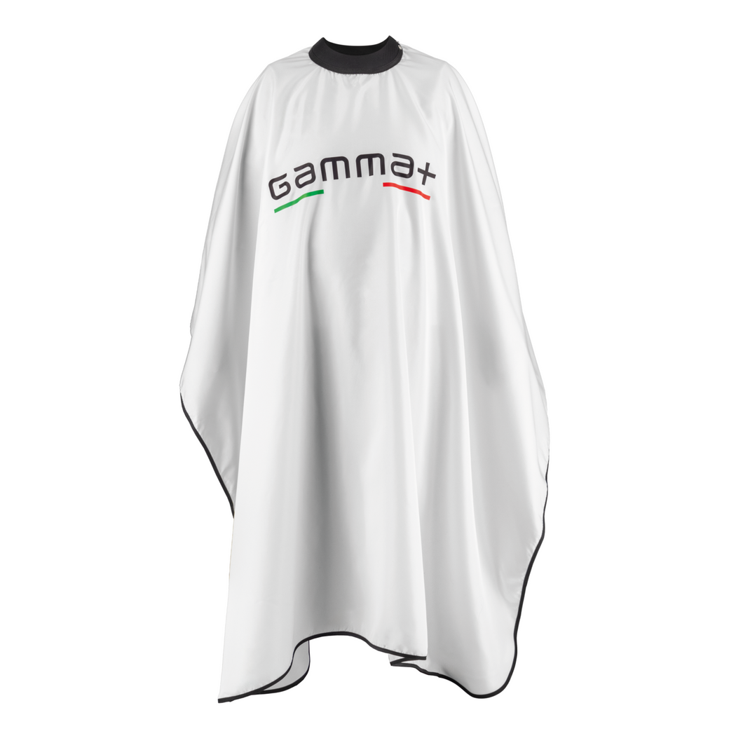 Gamma+ White Cutting Cape with Silicone Collar