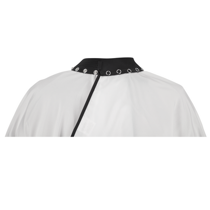 Gamma+ White Cutting Cape with Silicone Collar