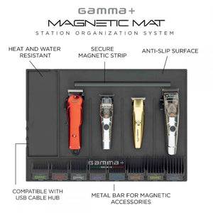 Gamma+ Magnetic Charging Mat/Station Organiser for Barber Tools