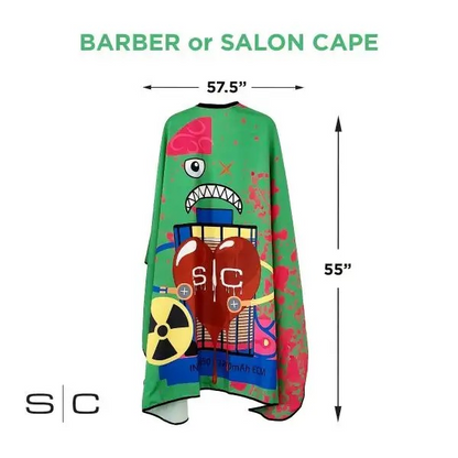 StyleCraft Waterproof Barber/Stylist Cape - Radioactive Black