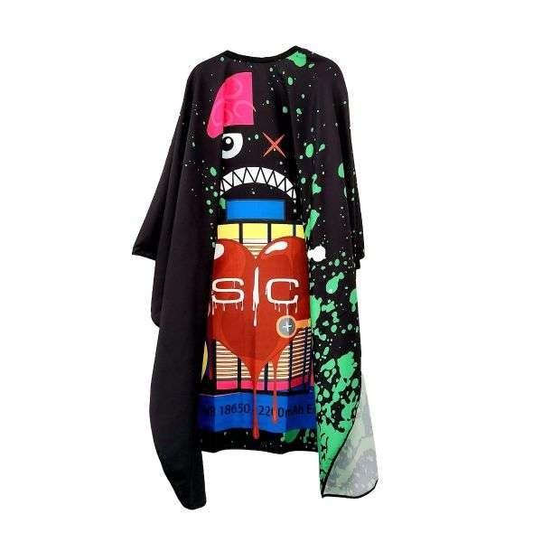 StyleCraft Waterproof Barber/Stylist Cape - Radioactive Black