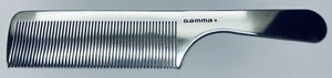 Gamma+ Metal Handle Rake Comb - Chrome