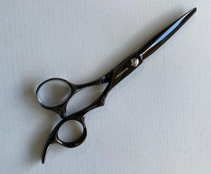 Gamma+ Premium Line Black Titanium 7" Hairdressing Scissors