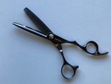 Load image into Gallery viewer, Gamma+ Premium Line Black Titanium 5.75&quot; Thinner Hairdressing Scissors
