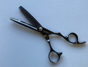Gamma+ Premium Line Black Titanium 5.75" Thinner Hairdressing Scissors