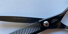Load image into Gallery viewer, Gamma+ Premium Line Black Titanium 5.75&quot; Thinner Hairdressing Scissors

