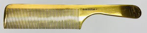 Gamma+ Metal Handle Rake Comb - Gold