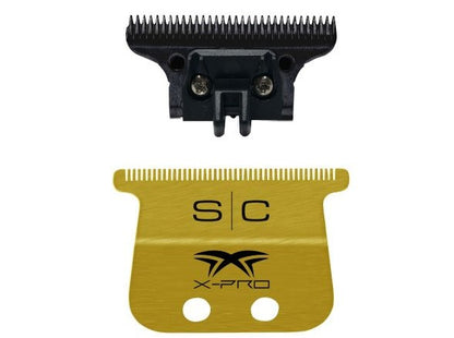 StyleCraft Trimmer Blade Set - Gold X-Pro WIDE Blade with THE ONE DLC Deep Tooth Cutter