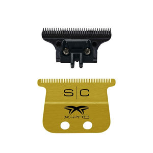 SC Stylecraft Wide Gold X-Pro Fixed Trimmer Blade with THE ONE Moving DLC Deep Tooth Cutter
