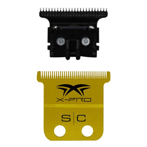 SC StyleCraft Precision Gold X-Pro Fixed Trimmer Blade with THE ONE Moving DLC Deep Tooth Cutter Set